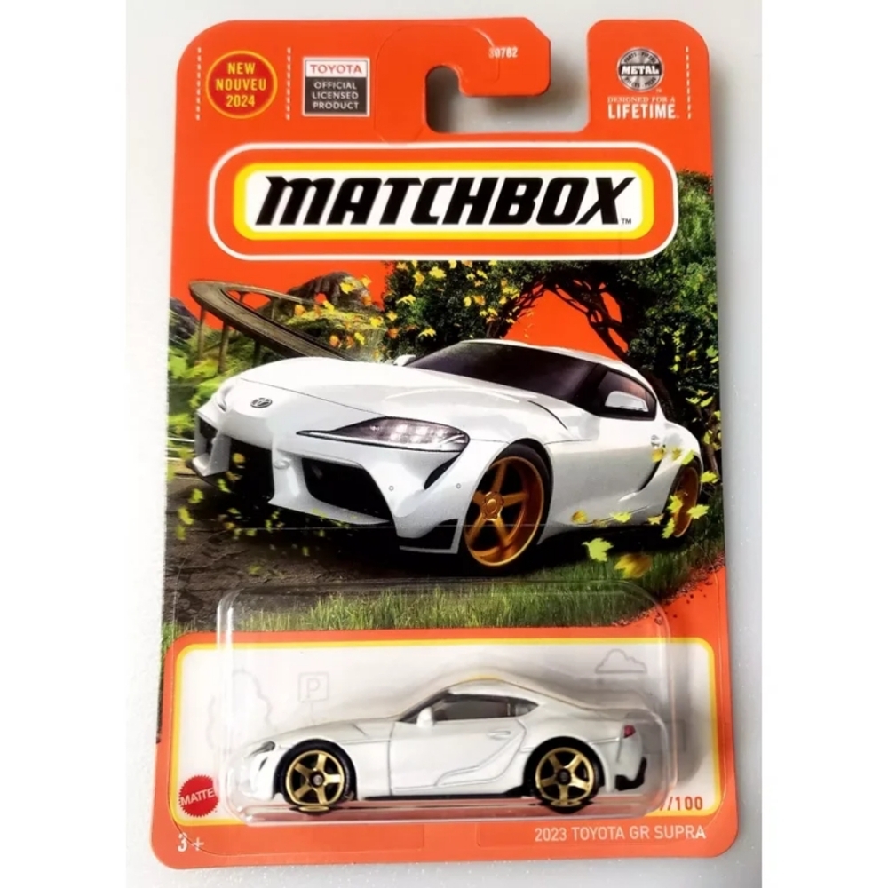 Toyota GR Supra Diecast Vehicle, 1:64 Scale, White, 39/100 Matchbox 2023